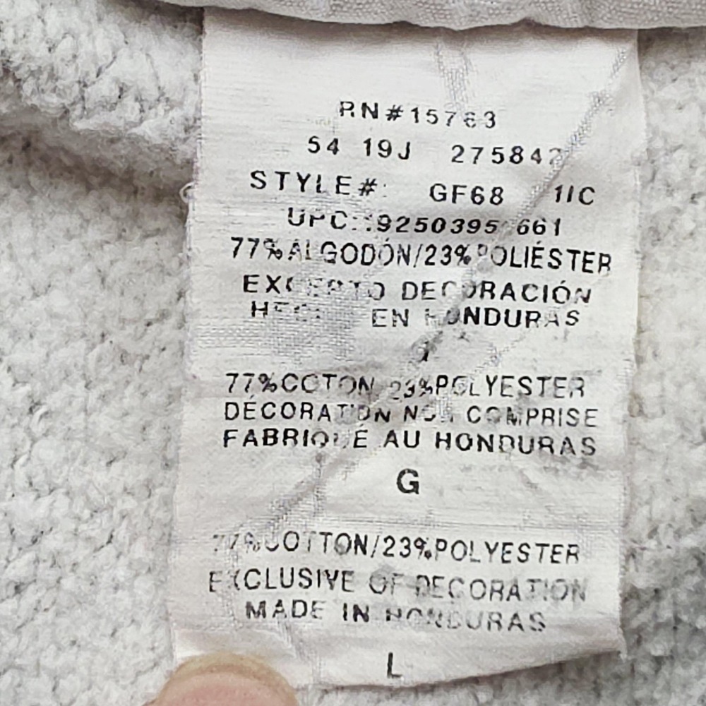 Champion Hoodie Mens L Gray Reverse Weave Chenille‎ Logo Pullover Fleece Casual - Picture 6 of 11